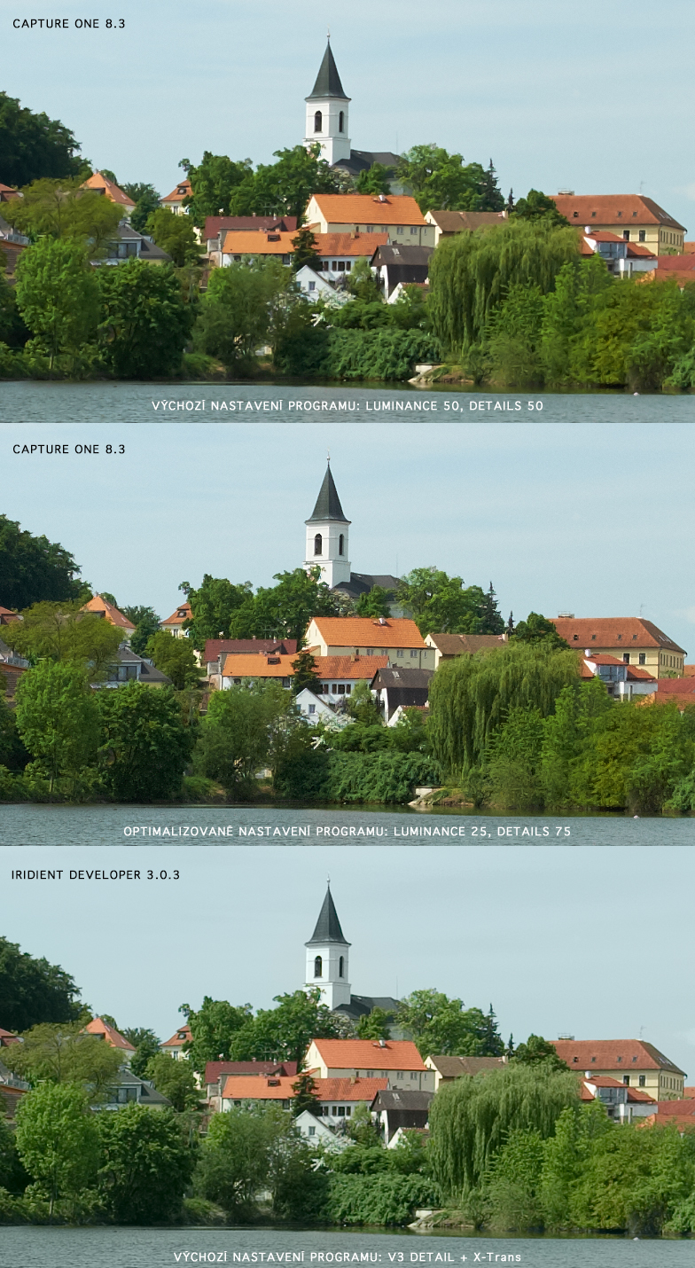 Srovnání mezi Capture One a Iridient Developer